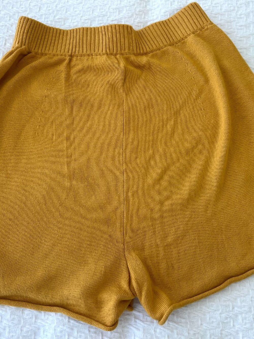 MOTHER - 2 Piece Knit Short Set - Amber Yellow - Size XS - Picture 9 of 12